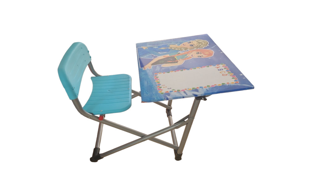 დასაკეცი მაგიდა და სკამი გოგონასთვის